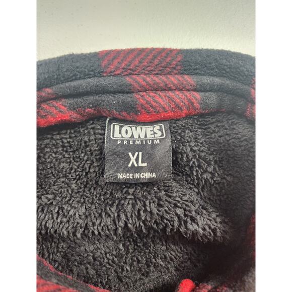 Lowes Premium Flannel Shirt XL Sherpa Jacket Lumberjack Shacket Cozy Work Hiking - Picture 11 of 11